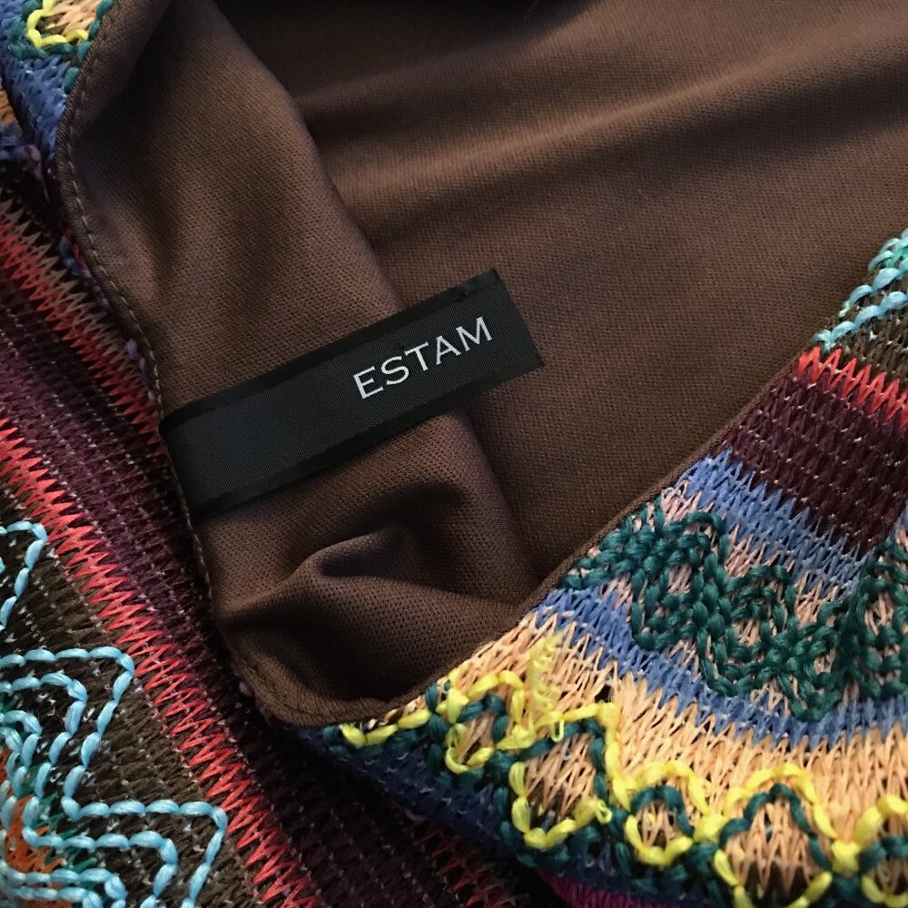 ESTAM Multicolor Knit Dress, Sz S - Picture 5 of 9